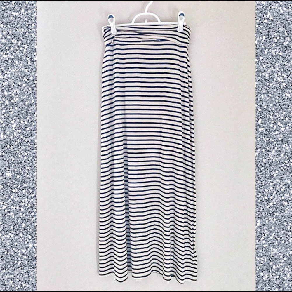 J Crew striped maxi skirt